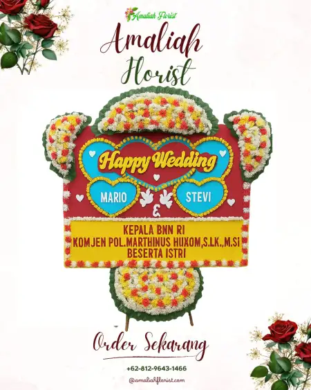 Papan Bunga Pernikahan Segarjaya